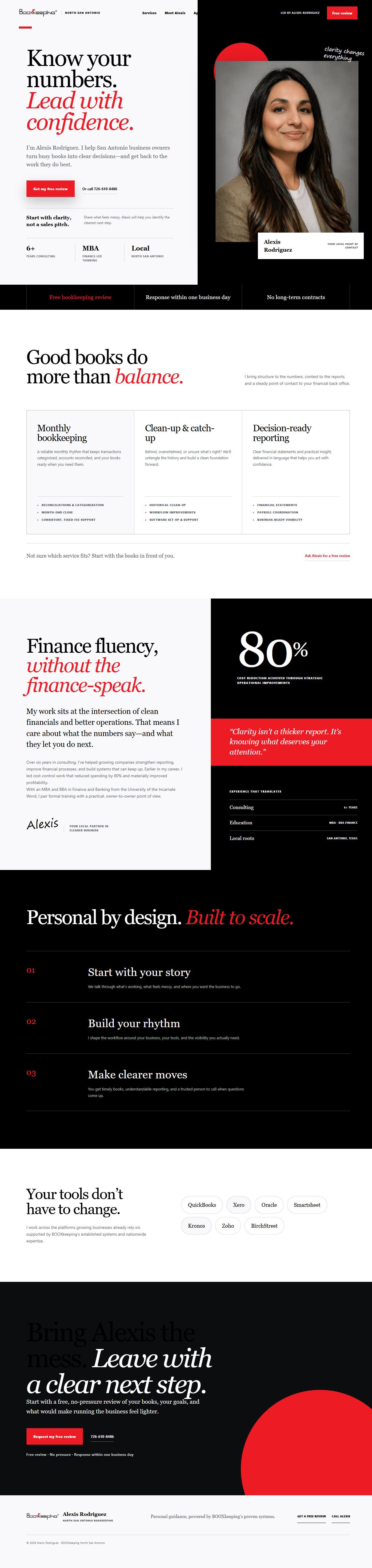 Alexis Rodriguez website design preview